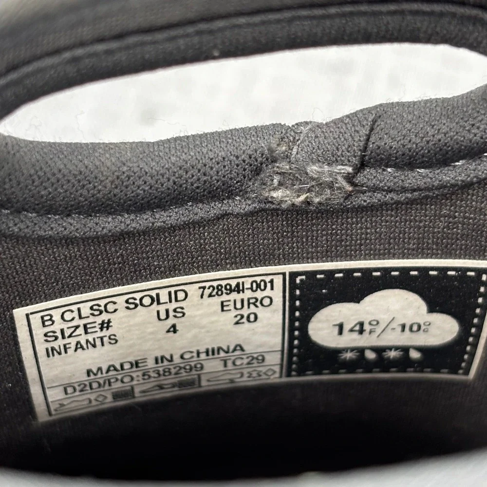 Bogs Classic Solid Kids Black Waterproof Insulated Rain Boots Toddler Size 4